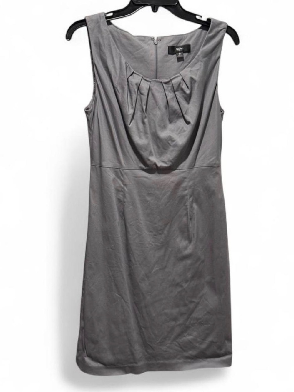 Mossimo Supply Co. Gray Sleeveless Pleated Neck Midi Dress